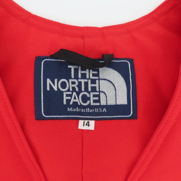 VTG The North Face Women 14 Large Solid Red Snap Front Vest Zip Pockets NEW Tags - Picture 9 of 15